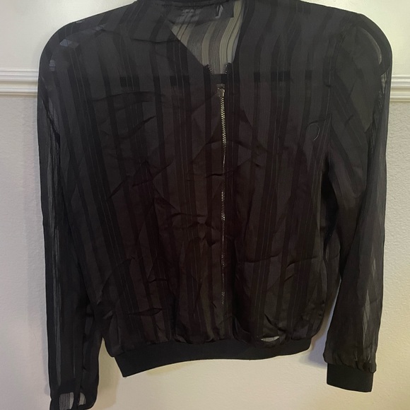 Black Zara see-through zip up - Picture 3 of 3
